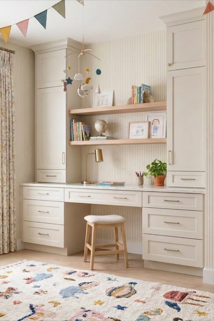 Florence Cream cabinets bring a soft, warm backdrop to this 