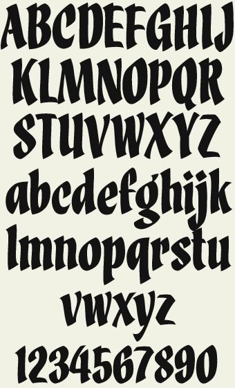 Easy to read Calligraphic style from sign artist Dave Correl
