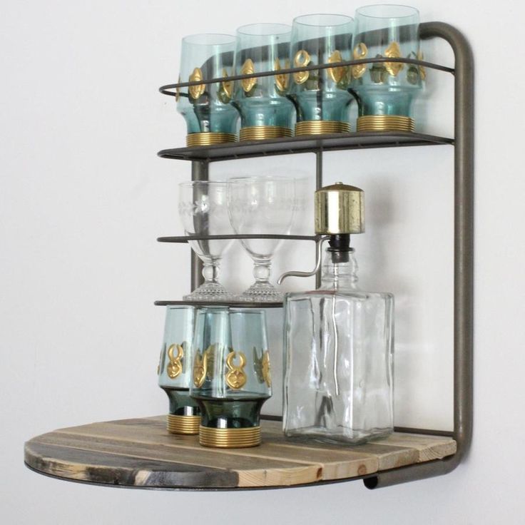 Drop Leaf Bar Shelf #cutehomebardecor
