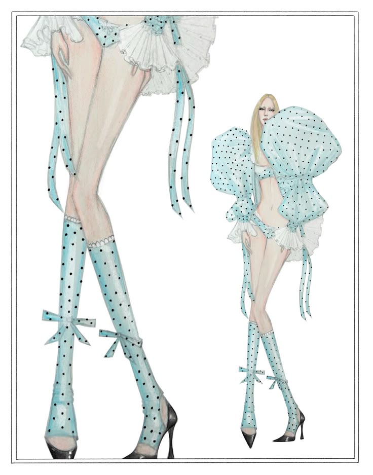 erik charlotte wearing erik charlotte 🩵  illustrated in wate