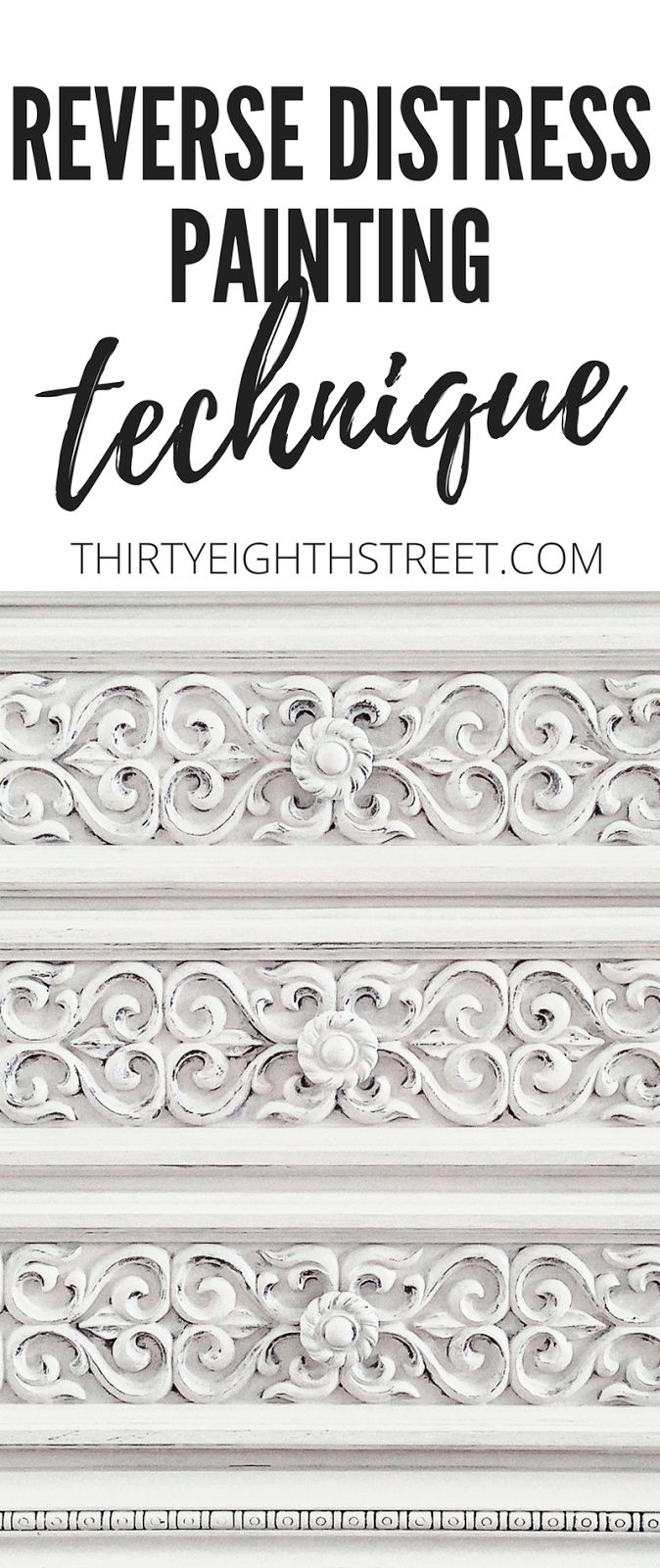 How To Paint and Distress Furniture Easily Using the Reverse