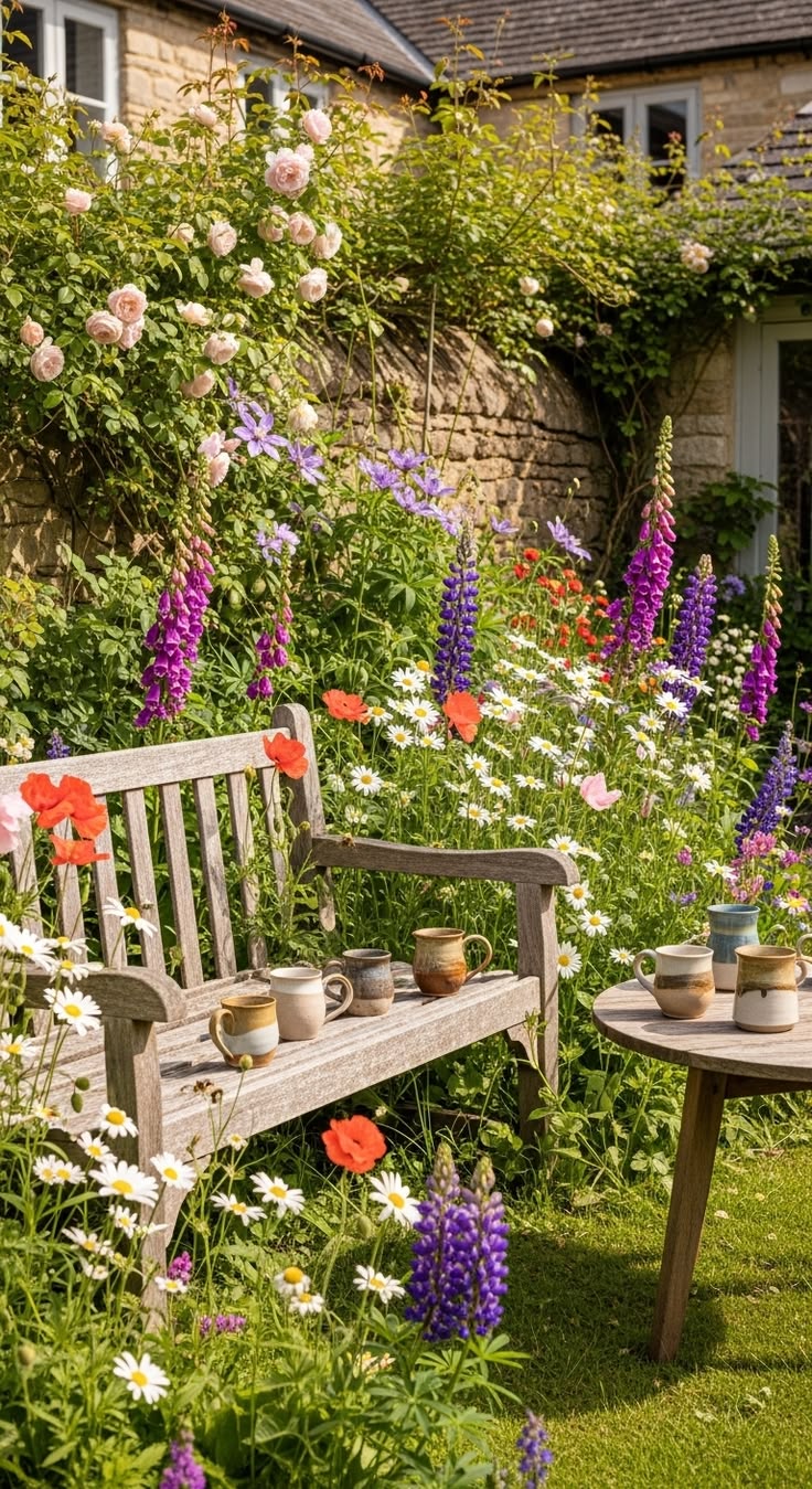A colorful outdoor retreat filled with natural charm.
A beau