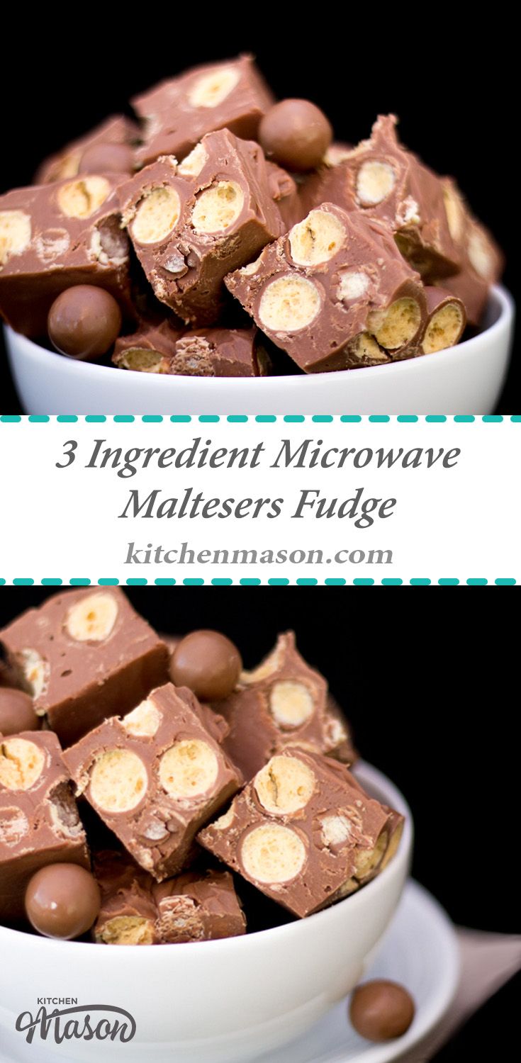 This indulgent 3 ingredient Microwave Maltesers Fudge is mad