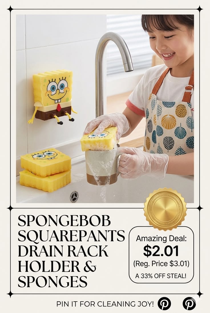 Turn dish duty into Bikini Bottom beauty! 🍍 This ultra-cute 