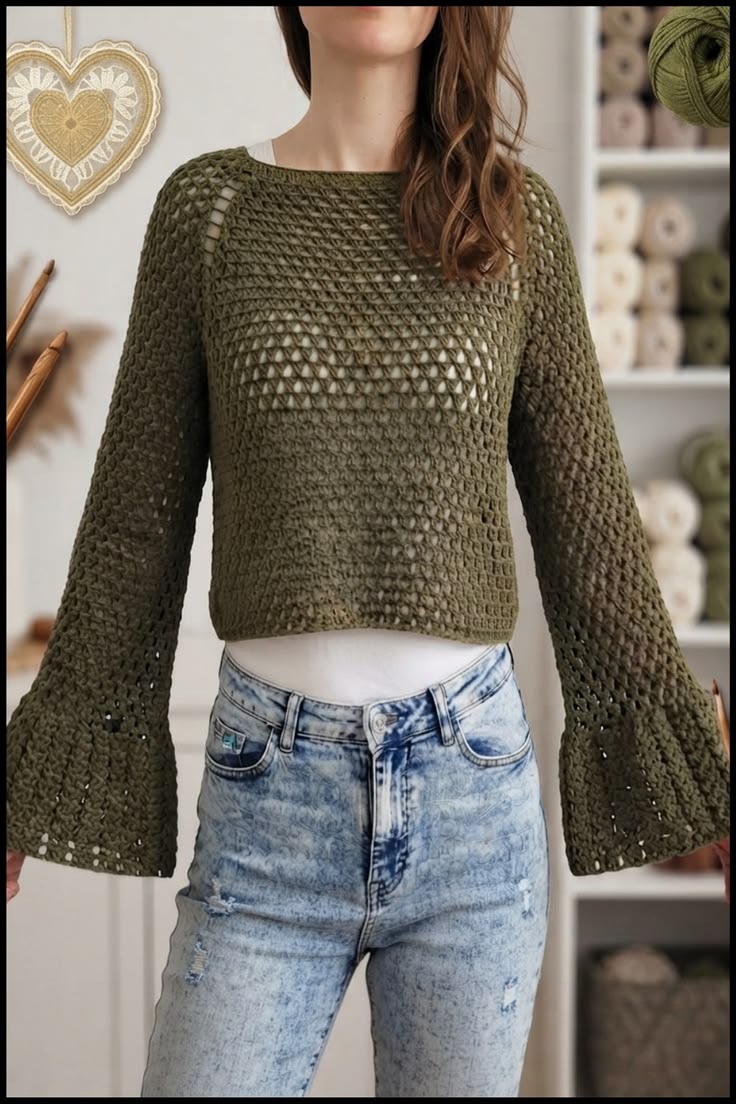 Free Crochet Pattern Mesh Bubble Top for Summer Fun