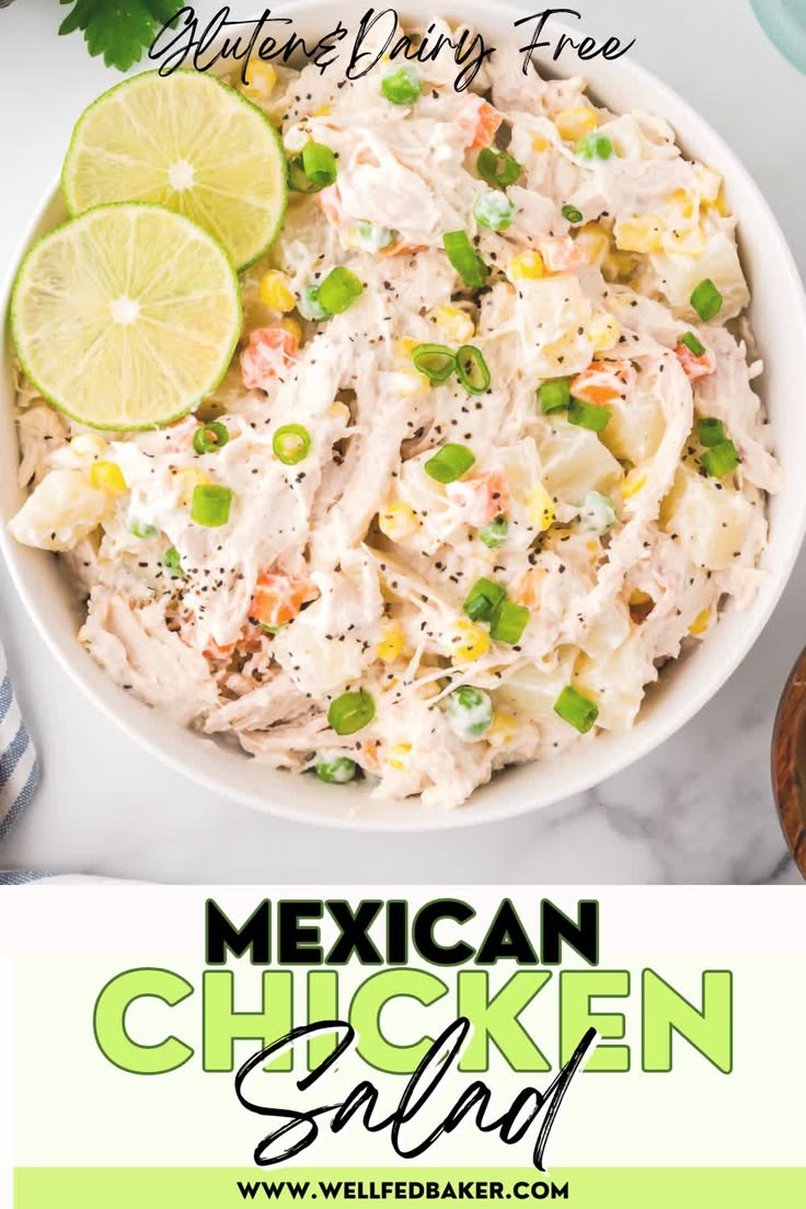 This Mexican chicken salad is packed with bold flavor, tende
