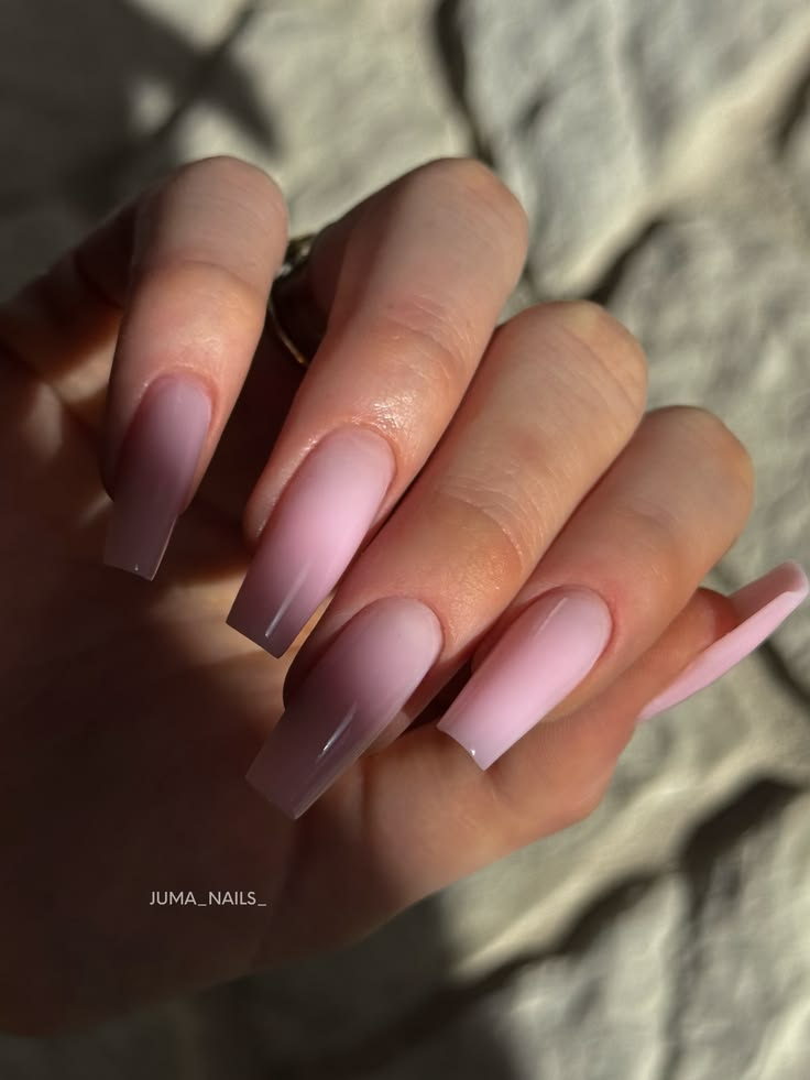 Nails naural ballerina pink