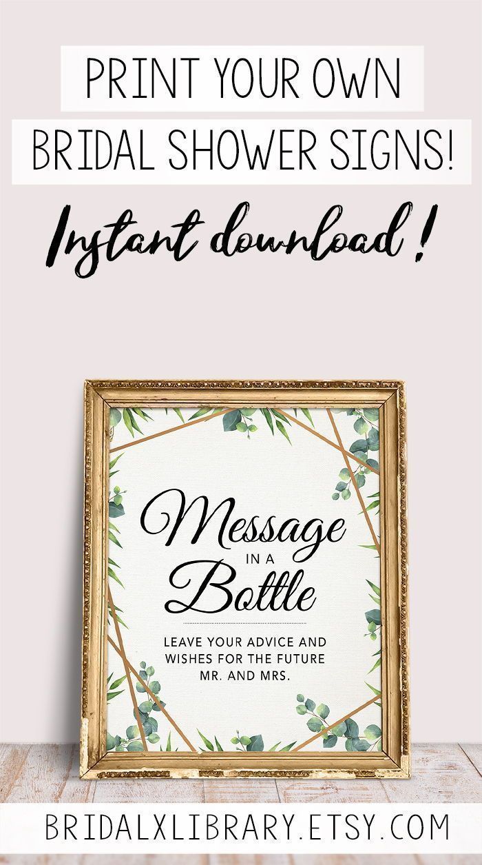 Message in a Bottle Sign, Printable Message in a Bottle, Bri