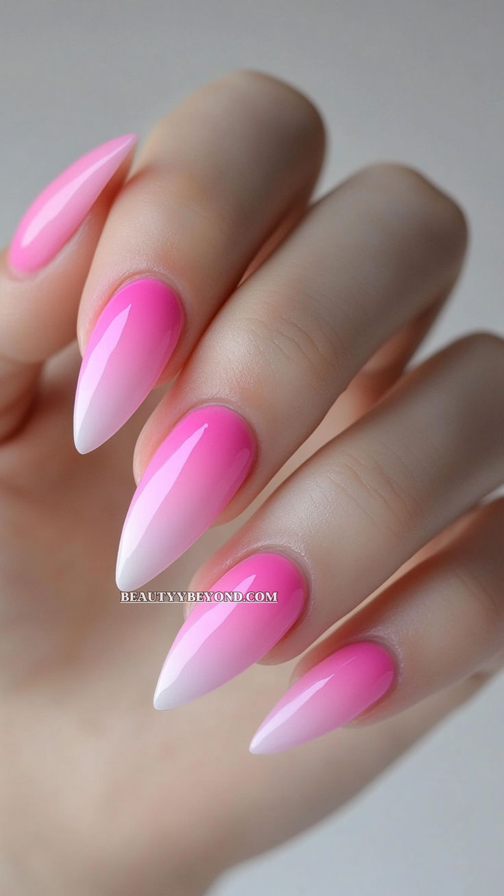Revamp your French tips with a soft pink fade that’s modern,