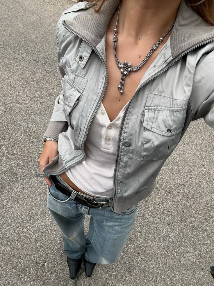 silver fitted jacket