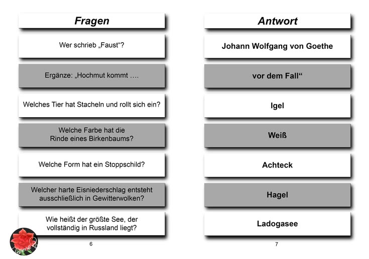 Gedächtnistraining für Senioren, Das Quizbuch,Spannende allg