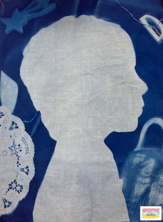 About Me Cyanotype Silhouette Art Project by Make a Mark Stu