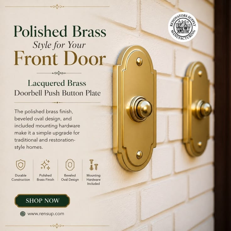 Polished Brass Style for Your Front Door

Lacquered Brass Do
