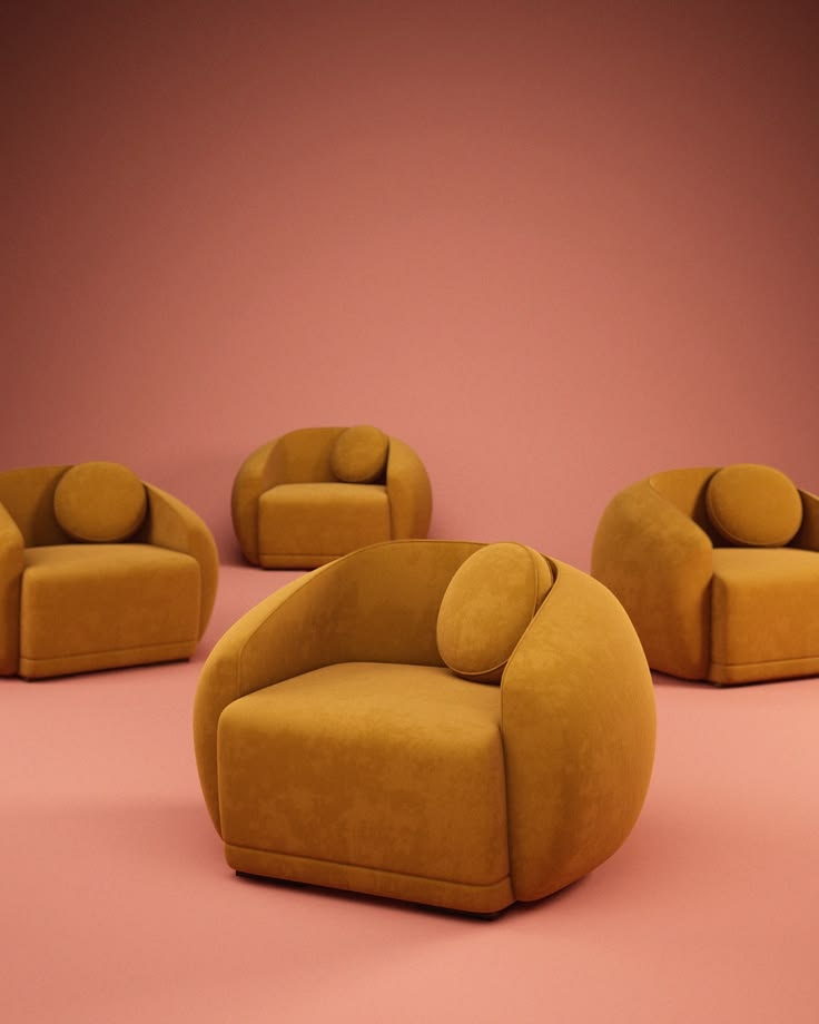 The Peggy Armchair brings together generous curves, soft cot