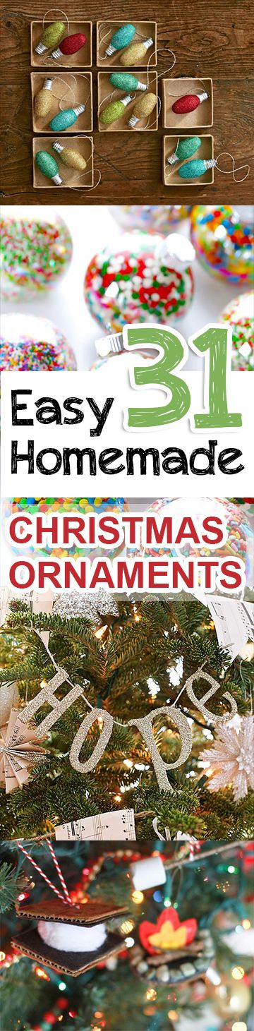 31 Easy Homemade Christmas Ornaments