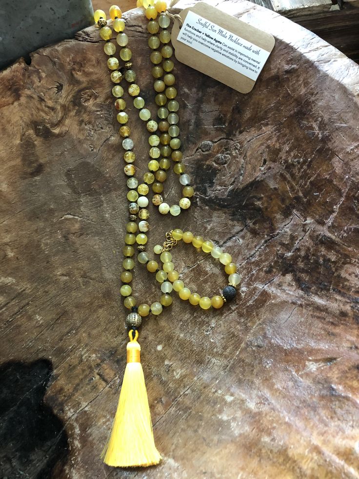 Soulful Sun Mala Necklace paired with a Wire Clasps Bracelet