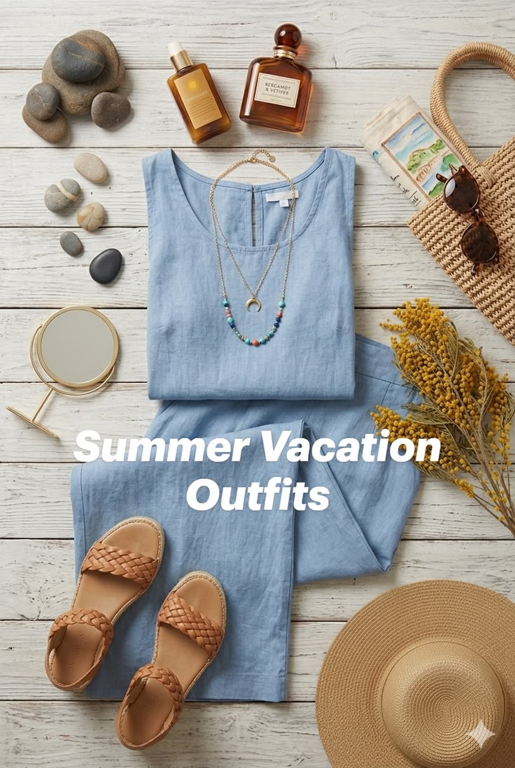 Get ready for your next getaway with this blue-on-blue summe