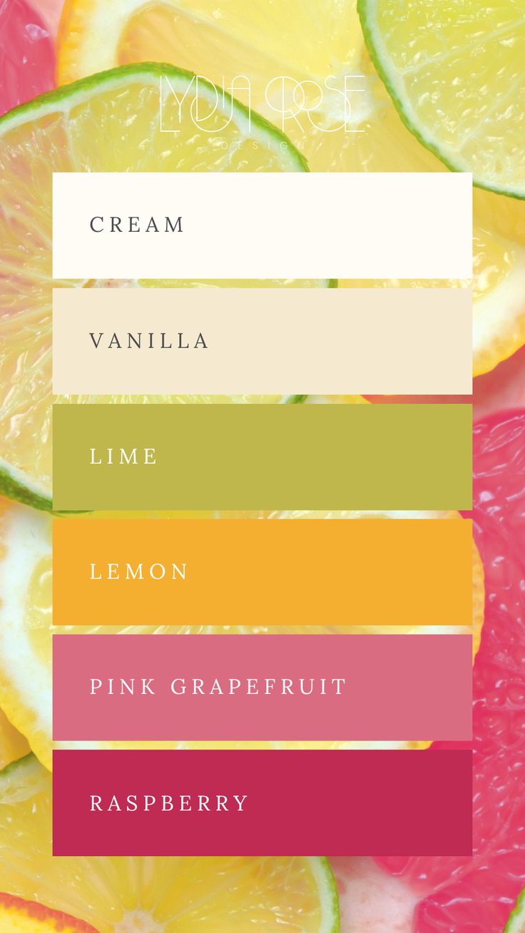 This vertical palette layout pops with bright, juicy energy,