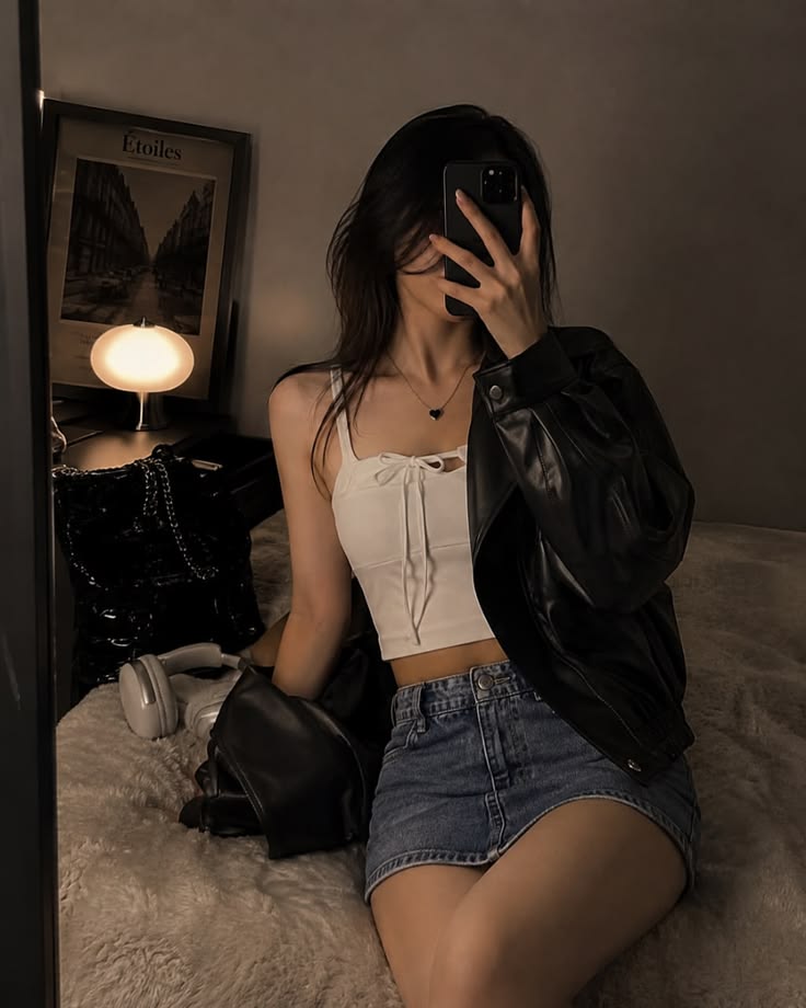 Effortlessly cool and moody outfit inspiration featuring a f