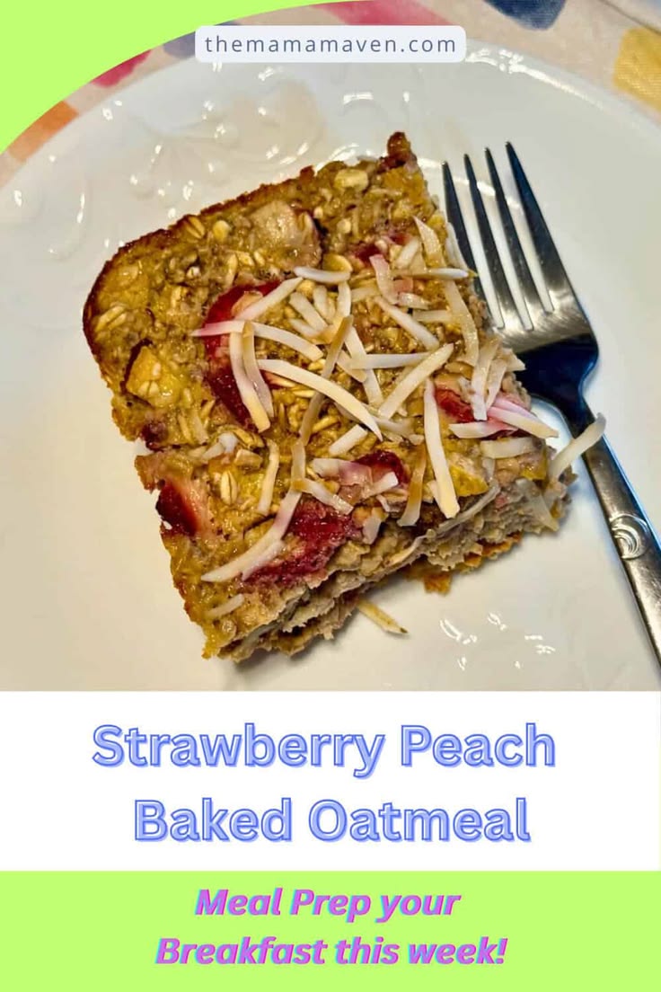 Strawberry Peach Baked Oatmeal