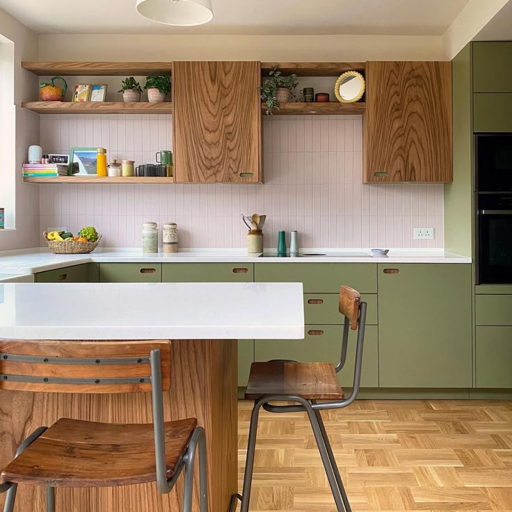 Glorious Elm and Brockwell Moss PLUCK cabinetry @projectdelp
