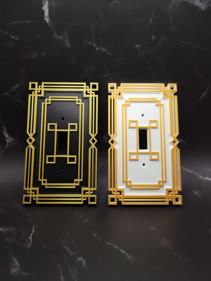 These are Art Deco styled Light switch covers that I make an