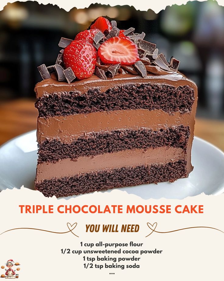 Ingredients:

For the Chocolate Cake:
1 cup all-purpose flou