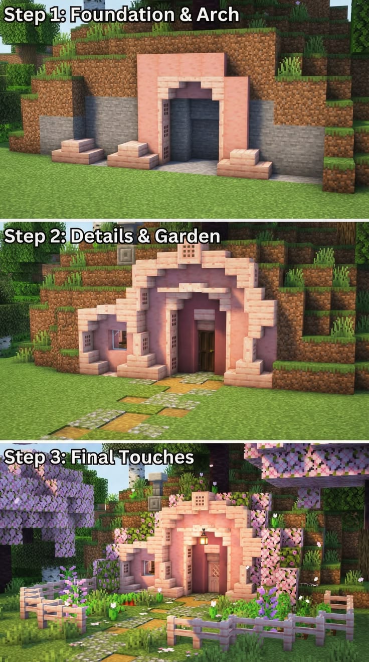 Build a peaceful cherry blossom hobbit hole with a cozy inte