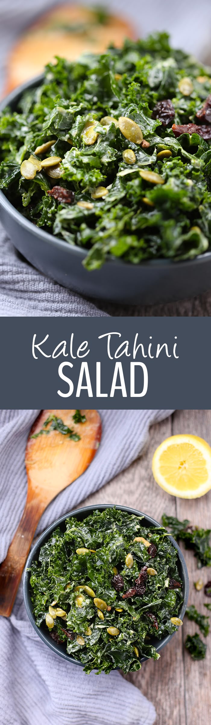 This Simple Kale Tahini Salad makes the perfect dinner base 