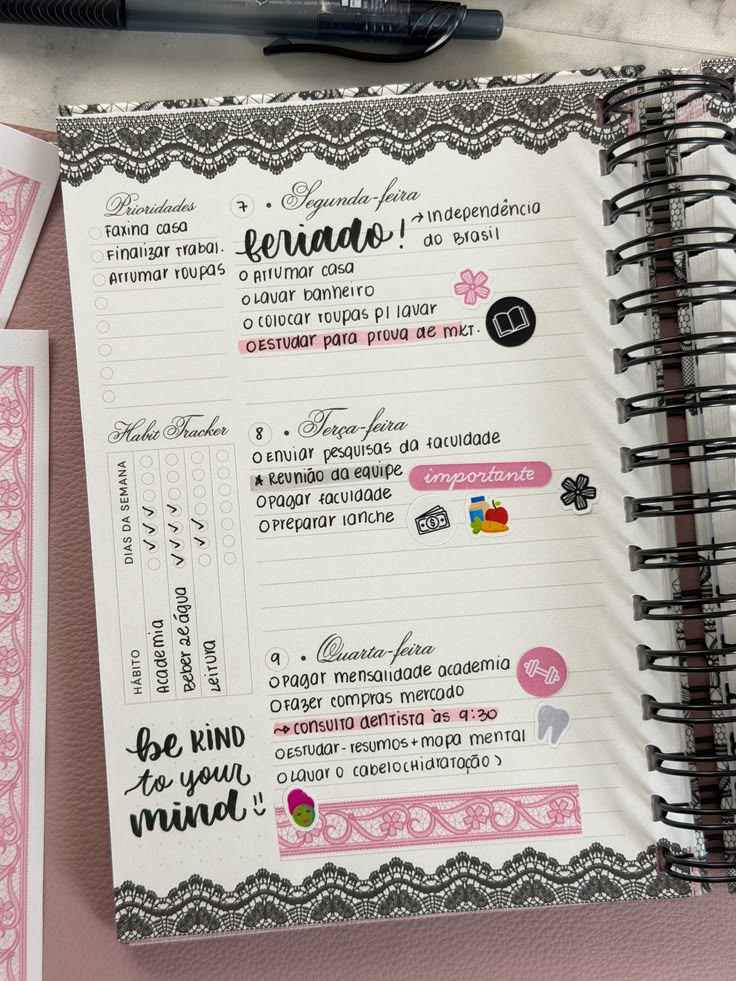 Inspiração para você fazer no seu planner ✨ Modelo: Planner 