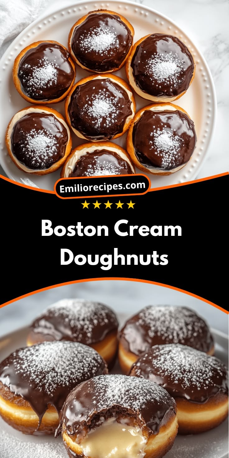 These Boston Cream Doughnuts are unbelievably fluffy and stu