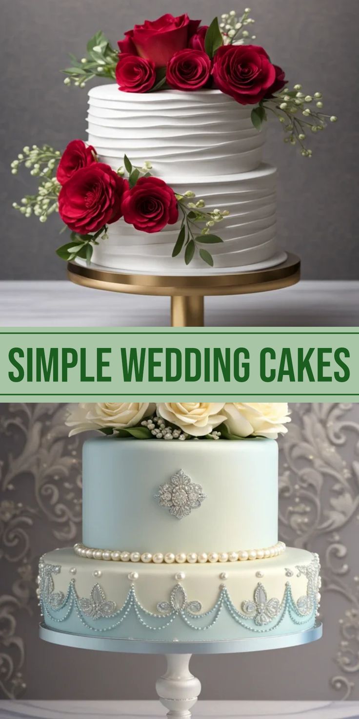Save this pin and check out our simple one-tier wedding cake