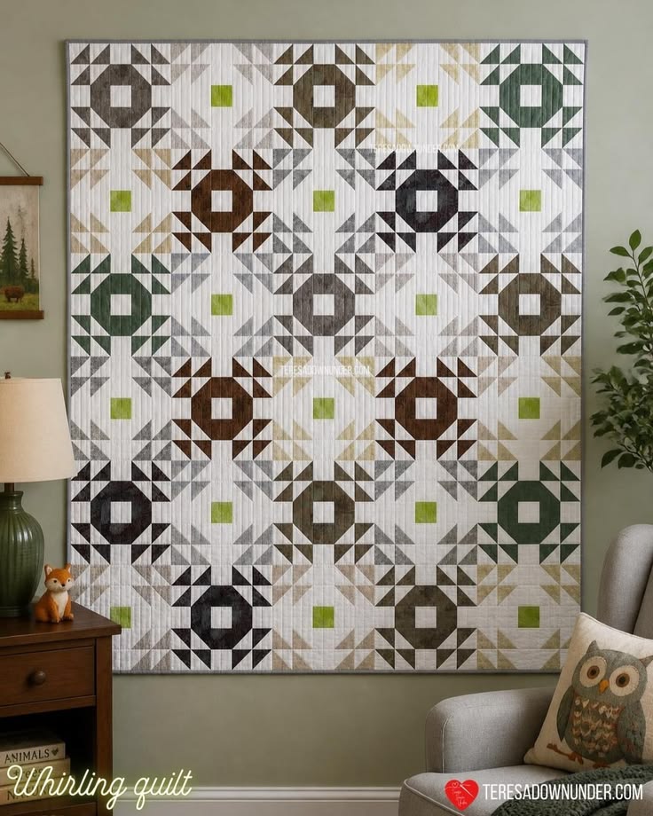 Meet Whirling 🌀
A bold, high-contrast quilt that’s full of e