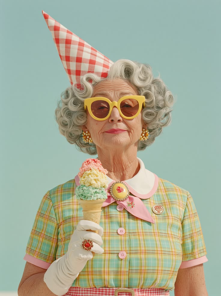 On Saturday, dressed for the scene,She crowned herself ice-c