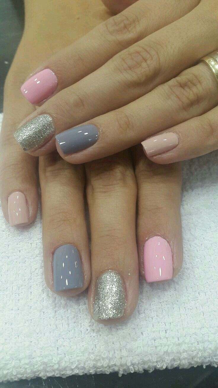 Pastel nails for summer or spring