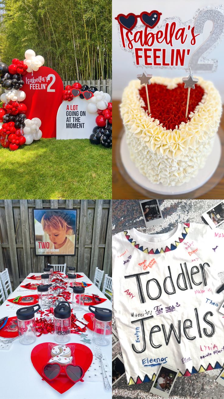 My Taylor Swift "Red" themed toddler birthday party for my d