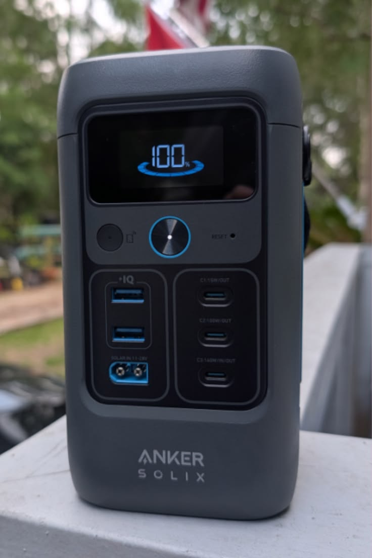 We took the Anker SOLIX C200 along on road trips, outdoor ad