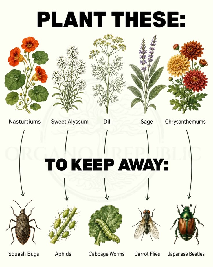 Plant with purpose, not just for looks. Some herbs and flowe