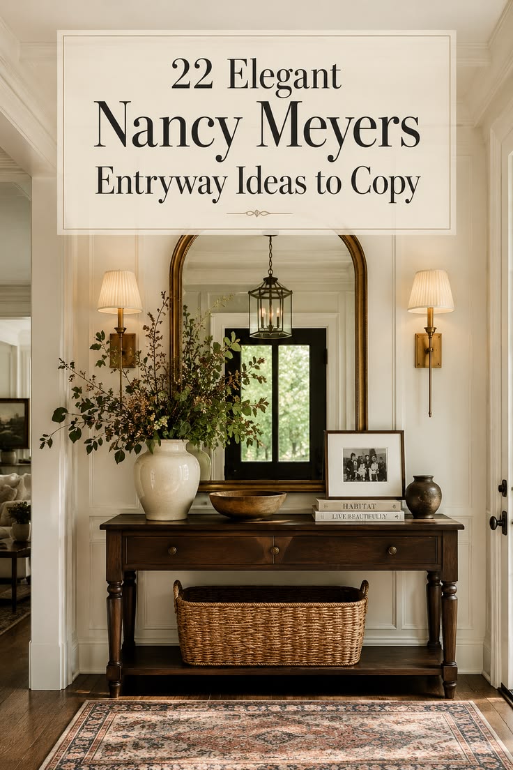 Give your foyer the effortless elegance of a Nancy Meyers mo