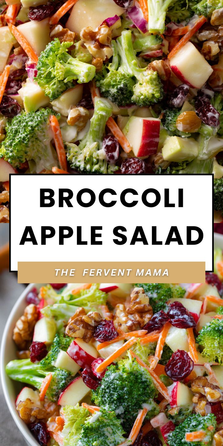 This Broccoli Apple Salad is a crisp and refreshing side dis