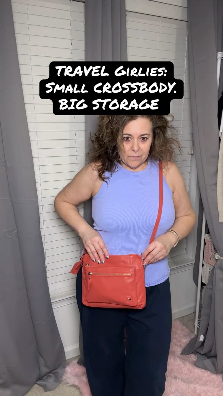 Travel girlies, this genuine leather crossbody proves a smal