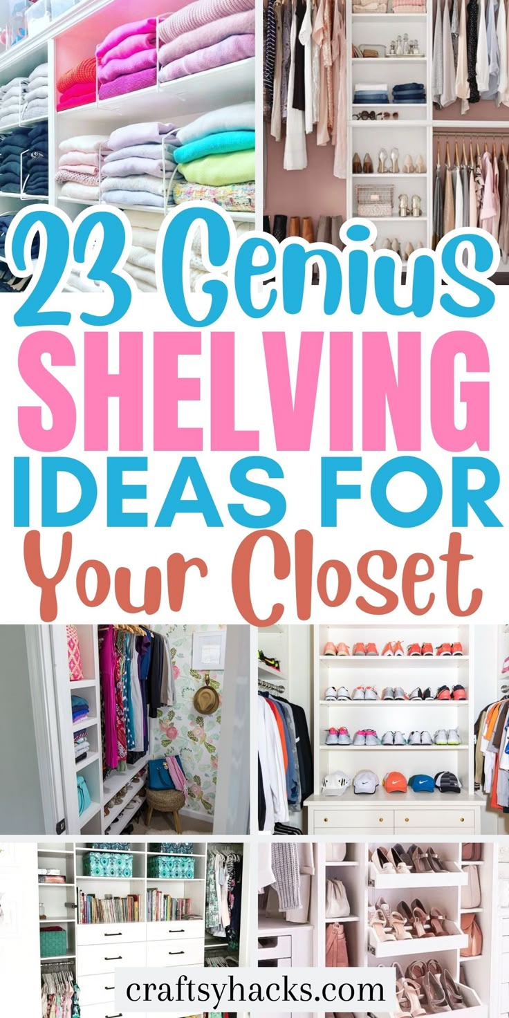 Having more creative ways to organize closets like these ama