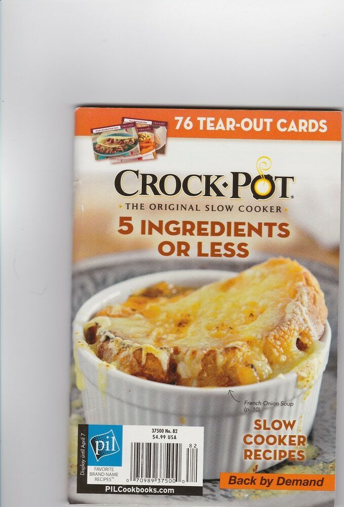 Crock Pot 5 Ingredients or Less Recipes 76 Recipe Cards Cook