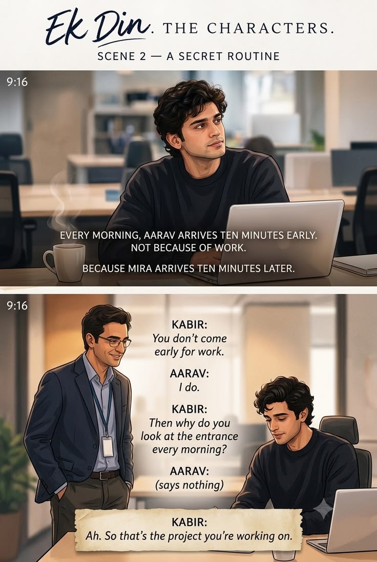 Every morning, Aarav arrives ten minutes early—not for work,