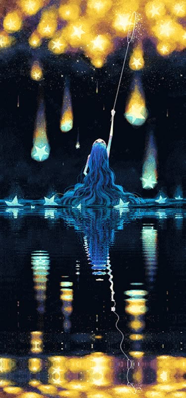 Olhando a noite estrelada, ela olhava como se esperasse que 