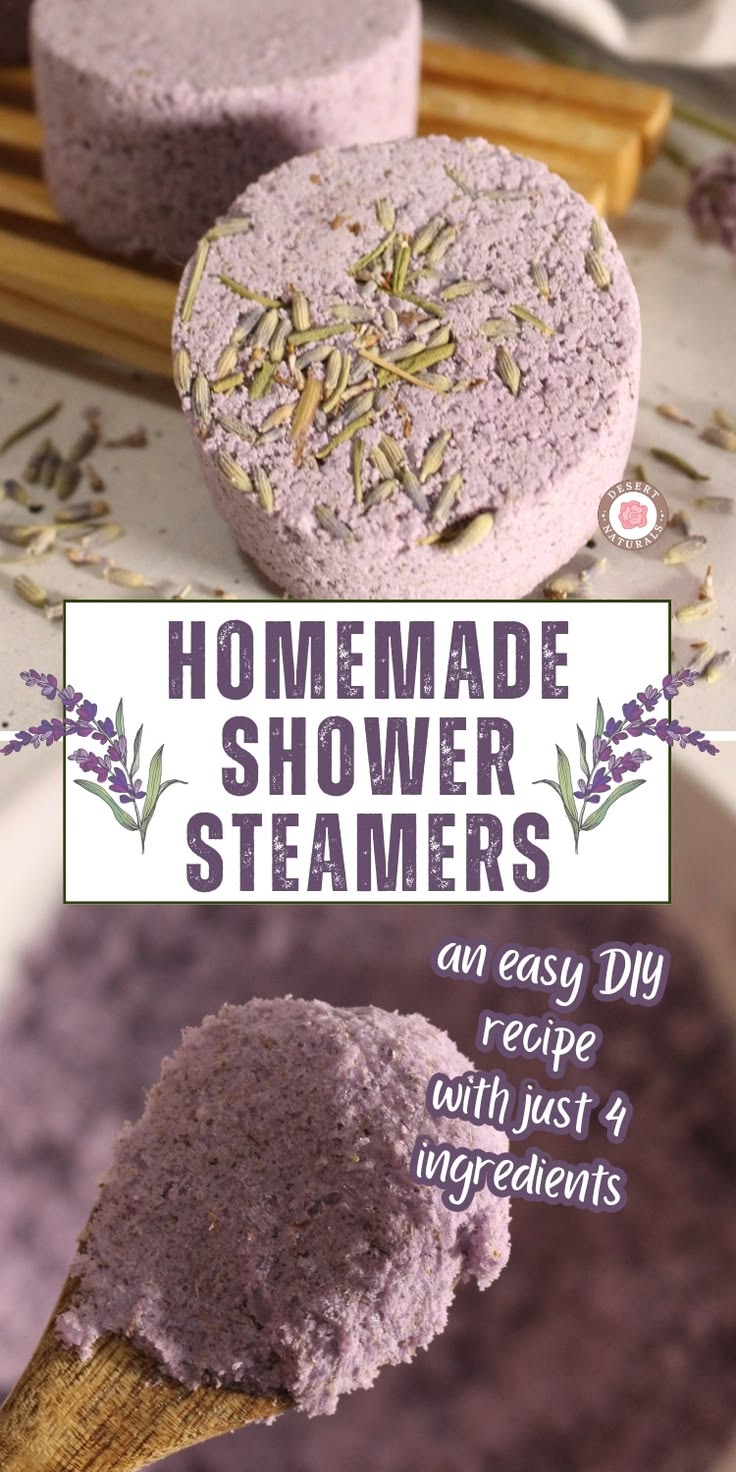 Make your own homemade lavender shower steamers with this si