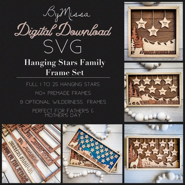 Create charming family displays with this Hanging Stars Lase