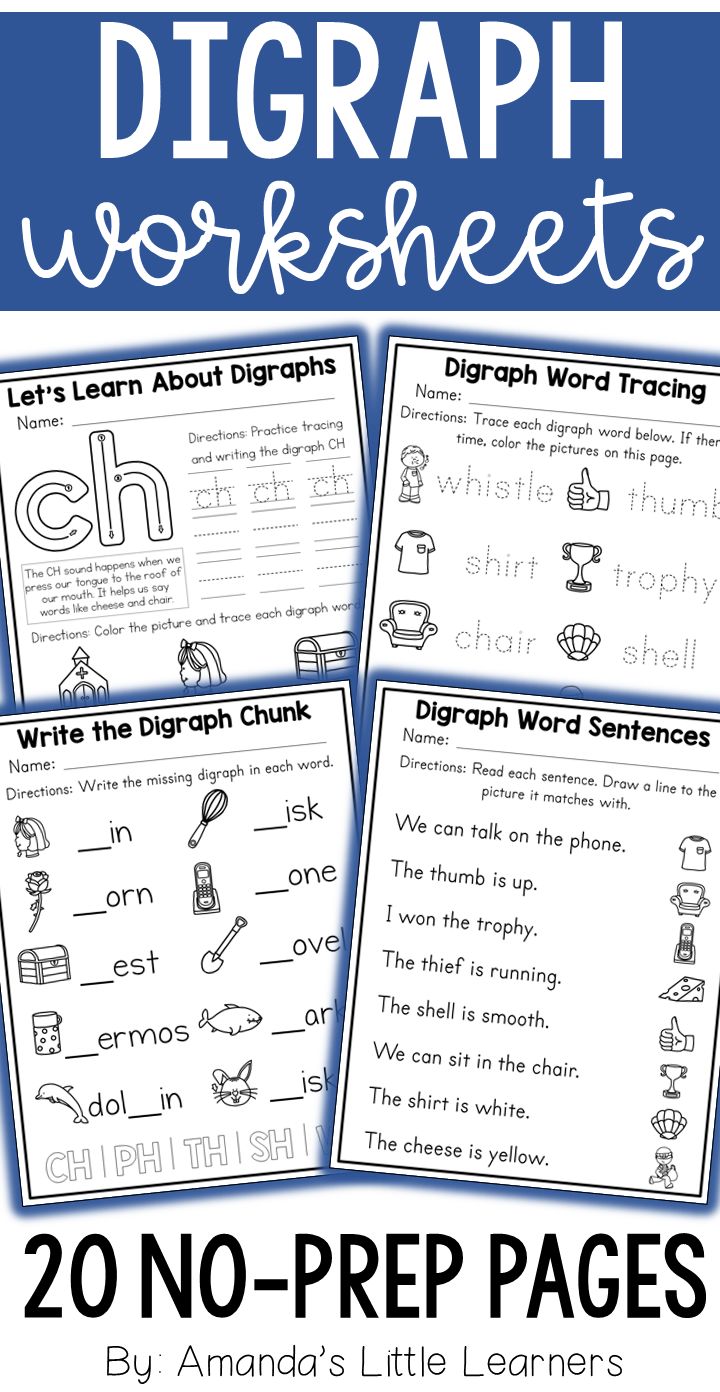 Your students will love learning and practicing digraph word