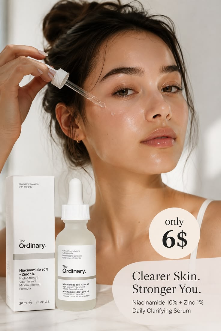 Discover a minimalist skincare routine featuring a niacinami