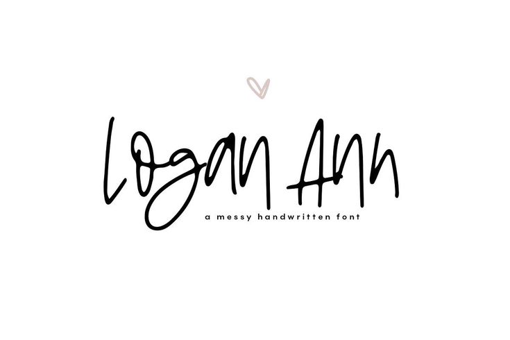 Logan Ann is a messy yet chic, handwritten font. This font i